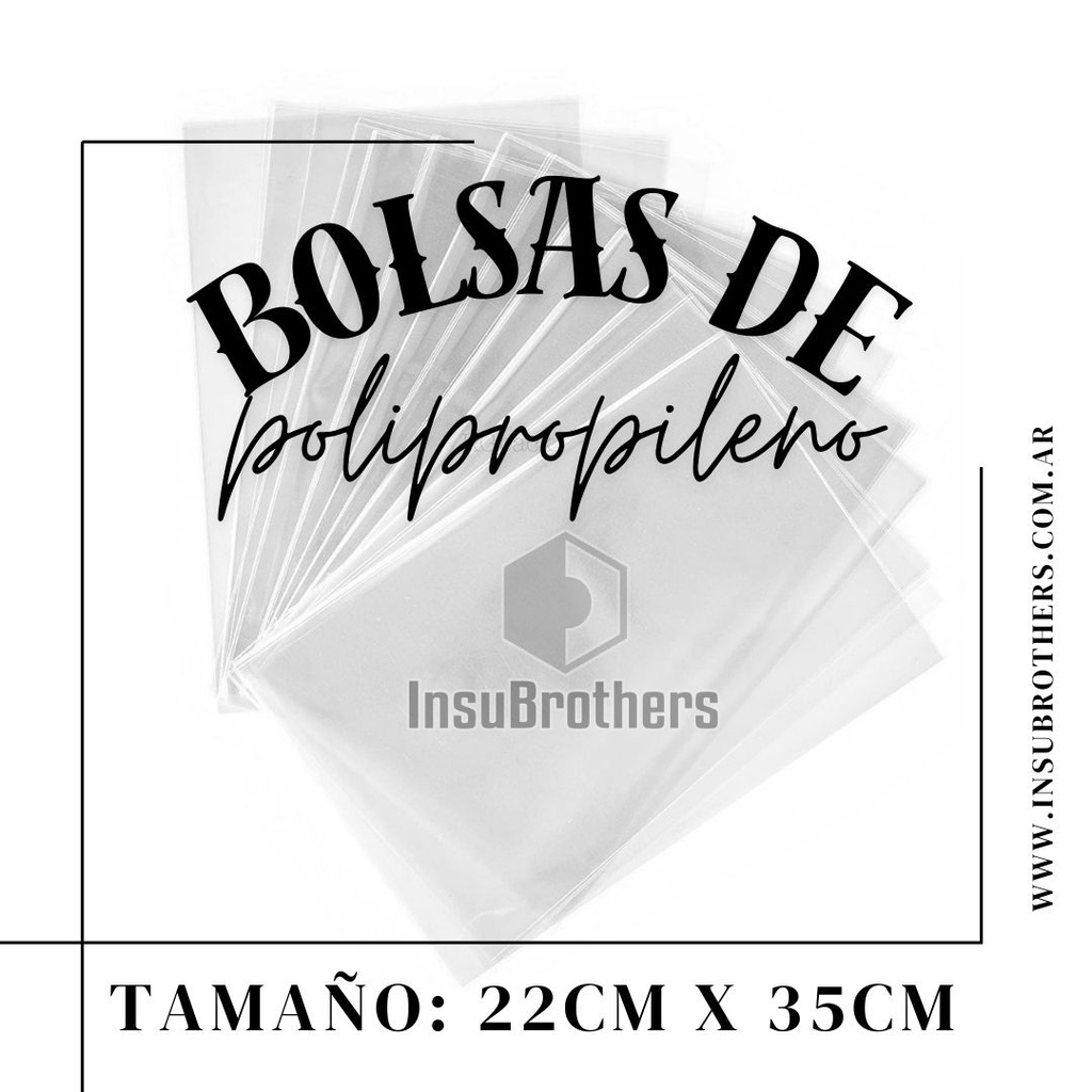 Bolsas Cristal Polipropileno 22x35cm x 100u