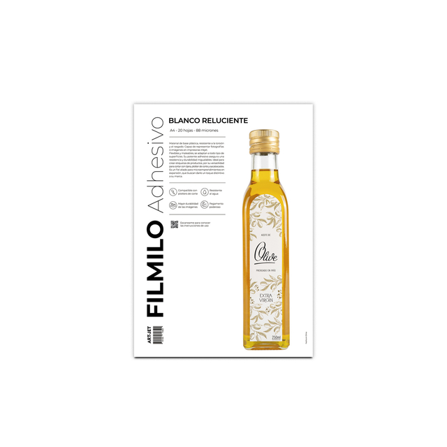 Filmilo Adhesivo Blanco Reluciente 20h ArtJet