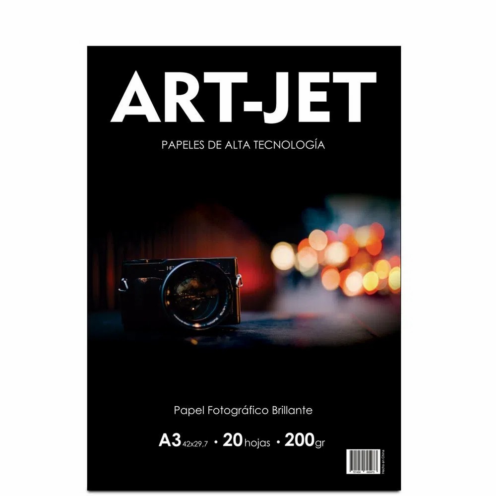 Papel Fotografico Brillante A3 200g 20h ArtJet