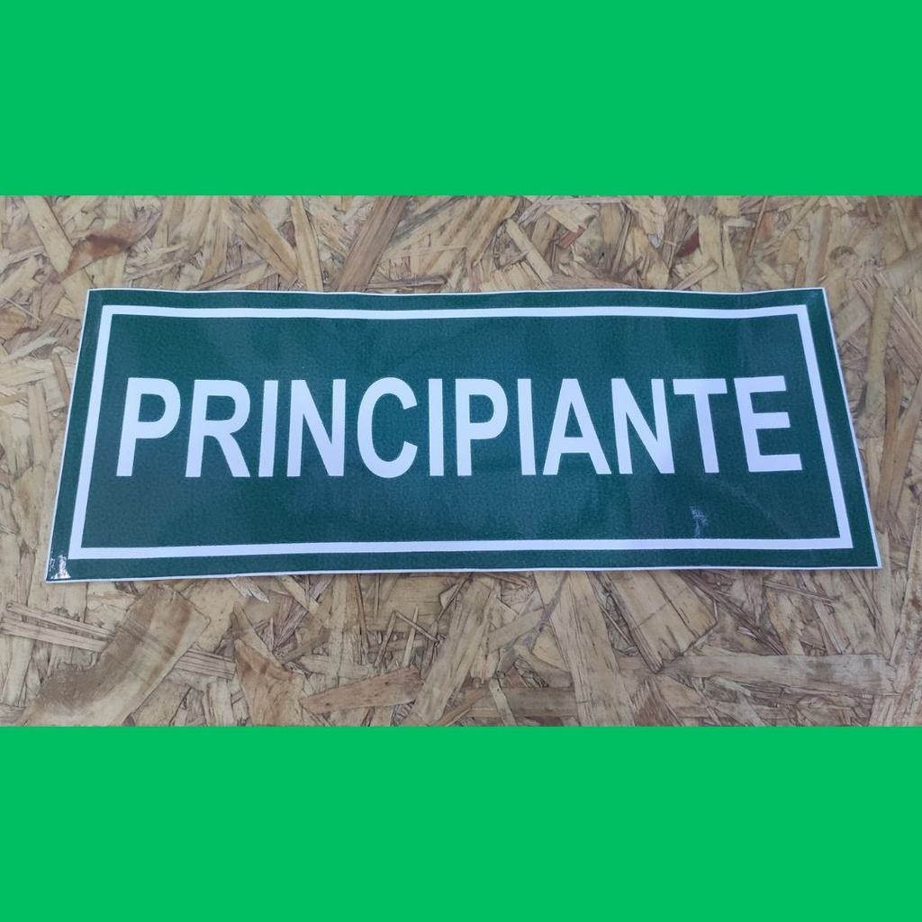 Cartel Principiante Autoadhesivo 30x12cm