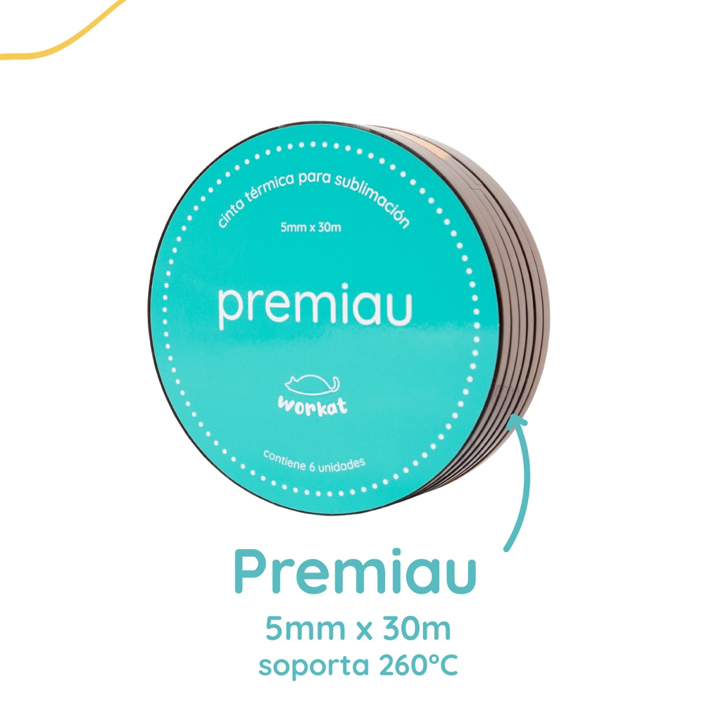 Cinta Premiau Poliamida Termica Sublimacion 5mm x 30m