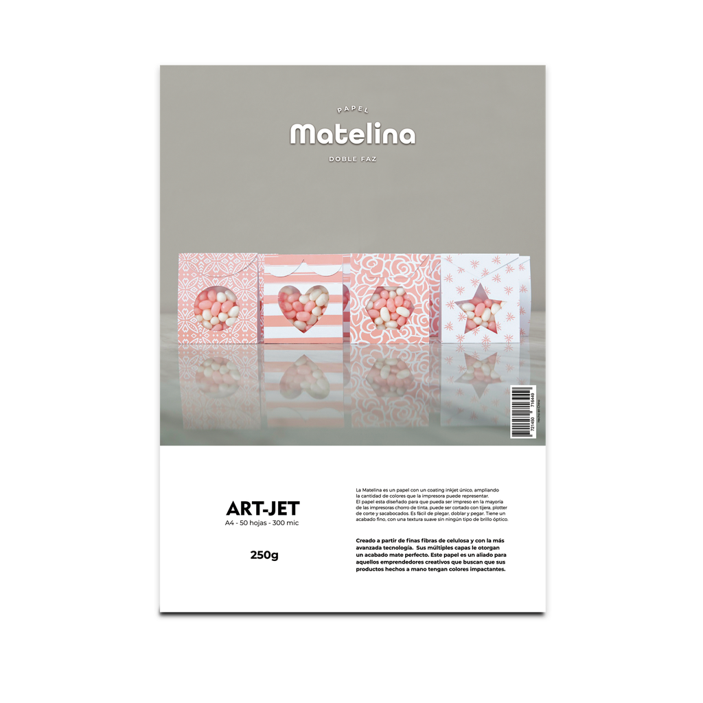 Papel Matelina Doble Faz A4 250g 50h ArtJet