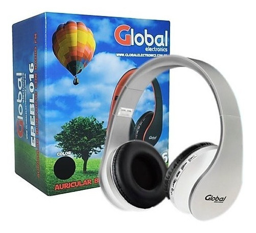 [EPEBL016W] Auriculares Bluetooth Inalambrico Plegable con Microfono y Radio FM Blanco Global
