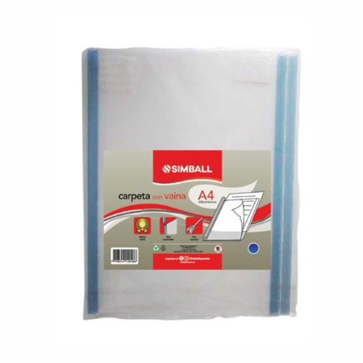 [0224240101] Carpeta c/ Vaina A4 Azul