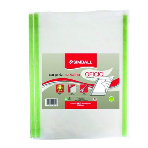 [0224250401] Carpeta c/ Vaina Oficio Verde
