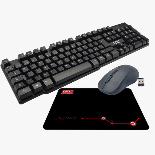 Combo Teclado Mouse y Pad inalambrico CBG-012 GTC