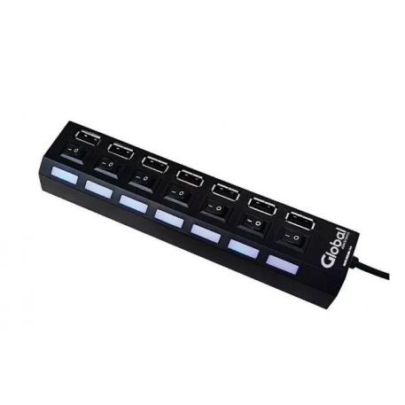 [HUBUSBBK-X7] Hub USB 7 puertos USB 2.0 Global