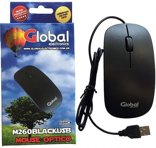 [M260BLACKUSB] Mouse Optico USB M260 Global