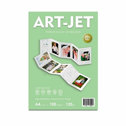 Papel Fotografico Brillante A4 120g 100h ArtJet