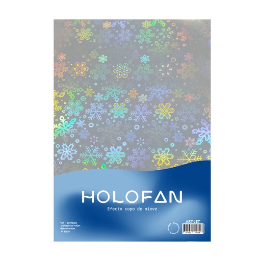 Papel Holofan Holográfico Autoadhesivo Copo de Nieve A4 20h ArtJet