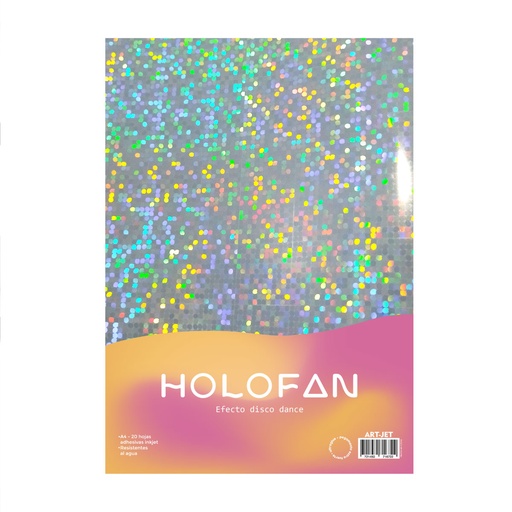 Papel Holofan Holográfico Autoadhesivo Disco Dance A4 20h ArtJet