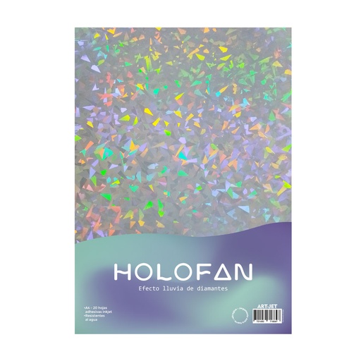Papel Holofan Holográfico Autoadhesivo Lluvia de Diamantes A4 20h ArtJet
