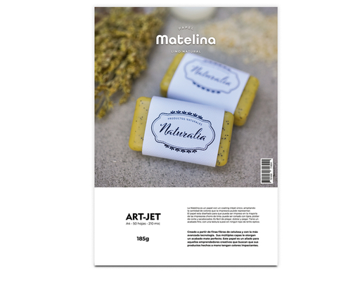 Papel Matelina Lino Natural A4 185g 50 Hojas ArtJet