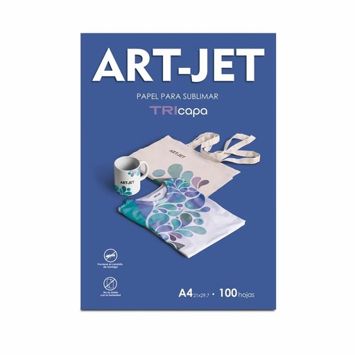 Papel Sublimacion Tricapa A4 100g 100h ArtJet