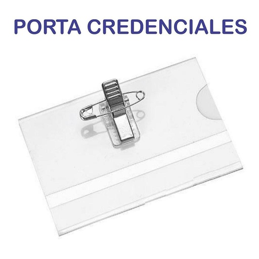 Porta Credenciales 58 x 92mm con Broche y Alfiler