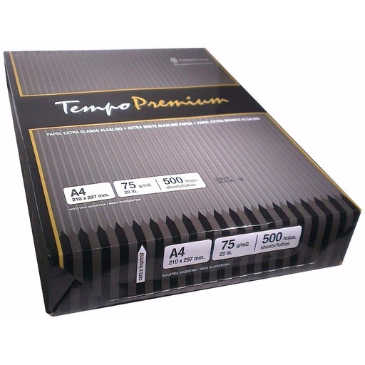 [TEMPO-A4-75G] Resma Tempo Premium A4 75 gr