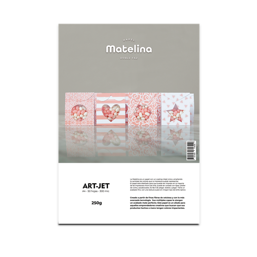 Papel Matelina Doble Faz A4 250g 50h ArtJet