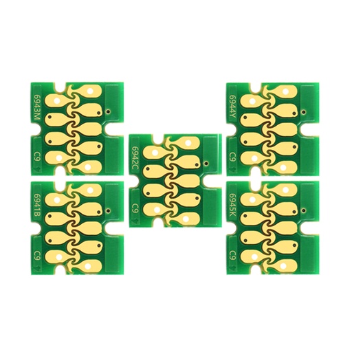Chips Cartucho de Tinta x5 Colores T3000 T5000 T7000 T3200 T5200 T7200 Epson SureColor SC T6941 T6942 T6943 T6944 T6945
